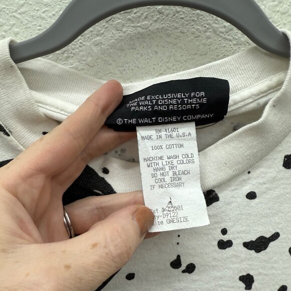 VTG Disney Originals Mickey Mouse Splatter AOP USA Made T Shirt Adult Onesize - Picture 3 of 9